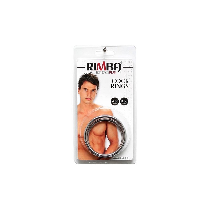 Set de 2 anillos metálicos para el pene – 50/55 mm – Estilo fino